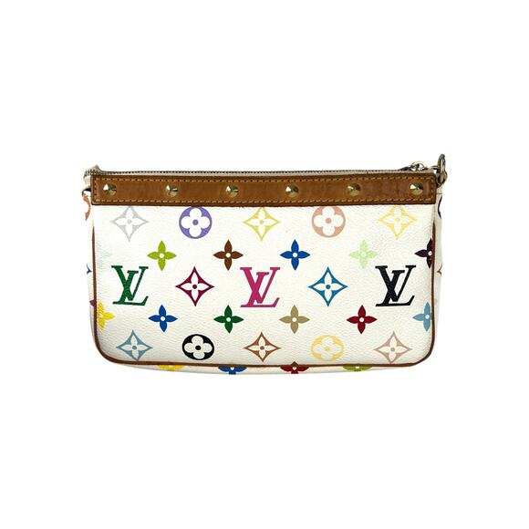 Louis Vuitton Vintage Monogram Multicolor Studded Pochette Crossbody Bag - Picture 2 of 8